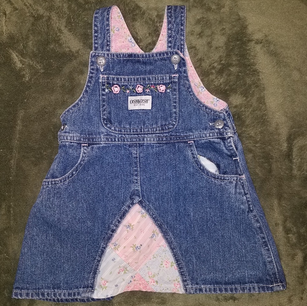 OshKosh Baby Girl Jean Skirt Overall